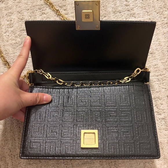 Givenchy 4G black coated canvas wallet on chain bag NEW - Picture 12 of 16